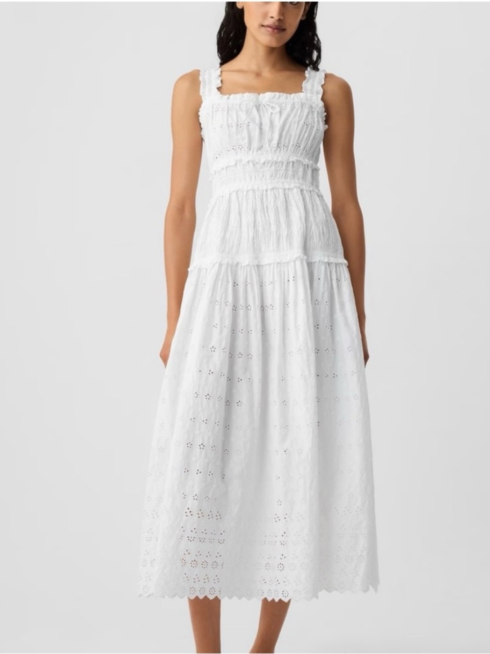 Gap × DÔEN Eyelet Midi Dress XS